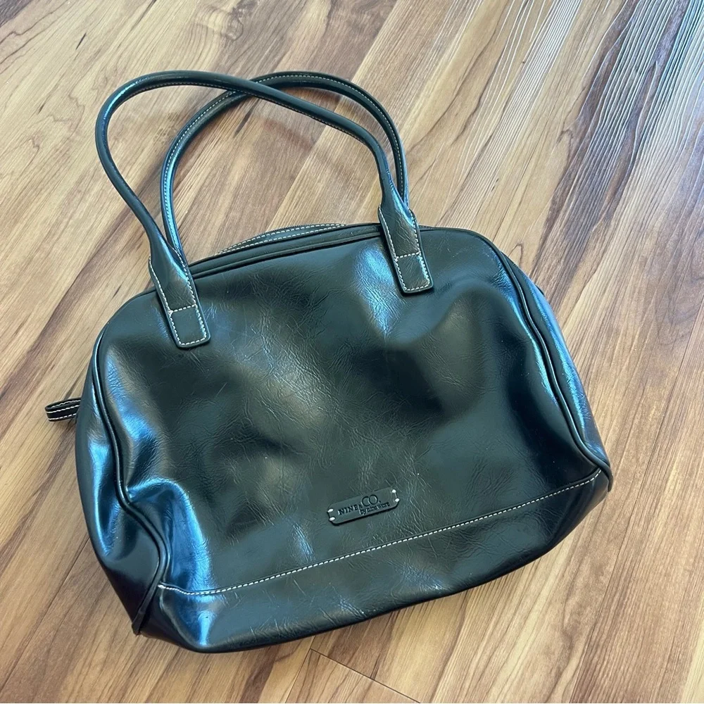 Nine West Black Leather Handbag Purse